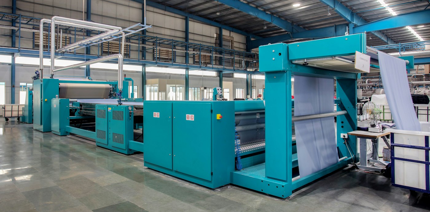 Textile mill processing machines — textile automation for dyeing, finishing and weaving preparation
